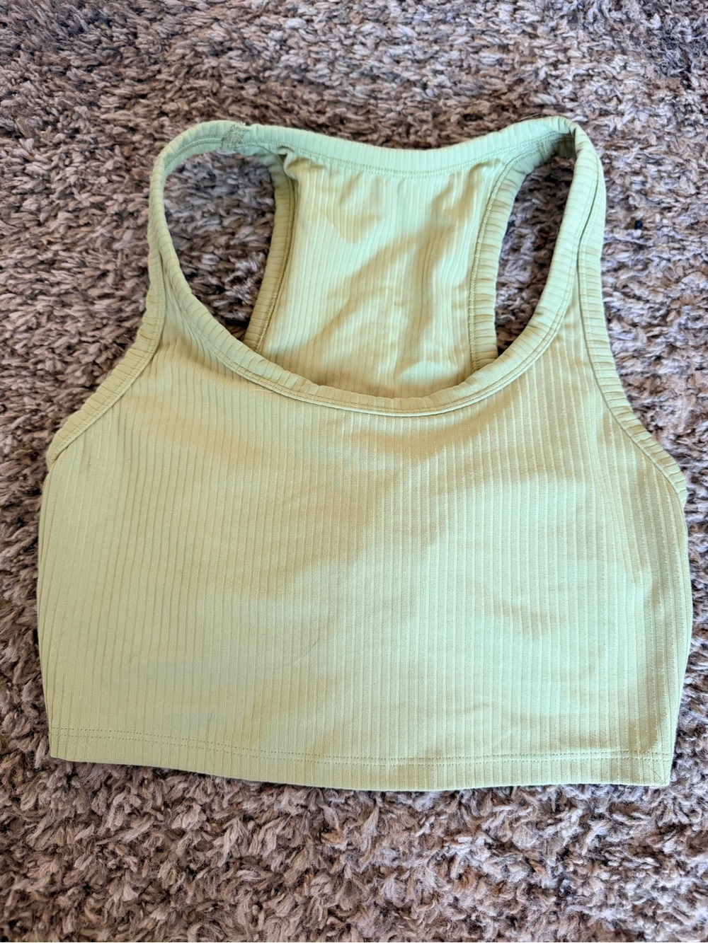 all in motion Ribbed Racerback Crop Tank - Mint Green